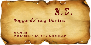 Mogyoróssy Dorina névjegykártya