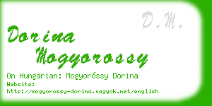 dorina mogyorossy business card